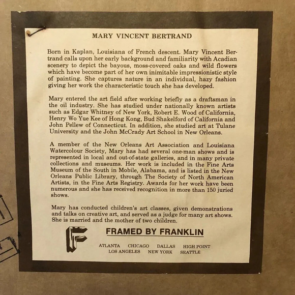 Professionally Framed Mary Vincent Bertrand Signed Print Cottage Core - Picture 6 of 10